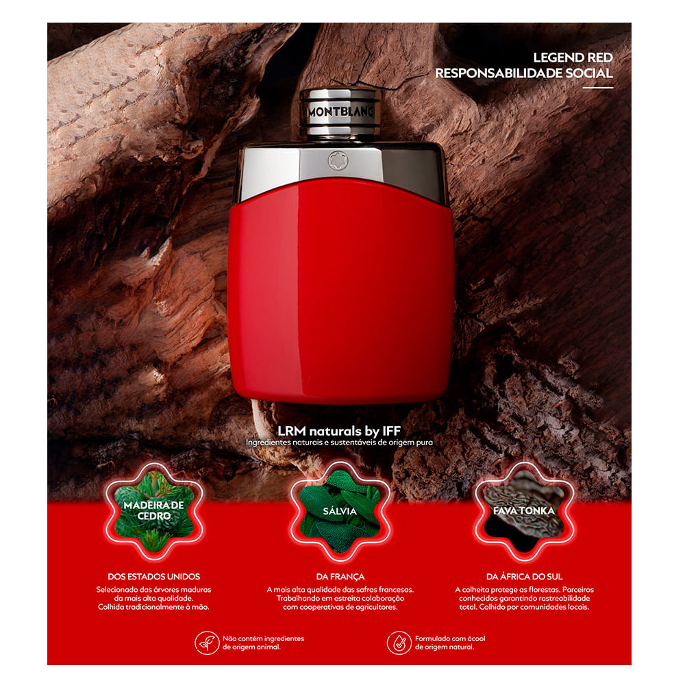 frasco Perfume Masculino Mont Blanc Legend Red Eau de Parfum embalagem caixa original