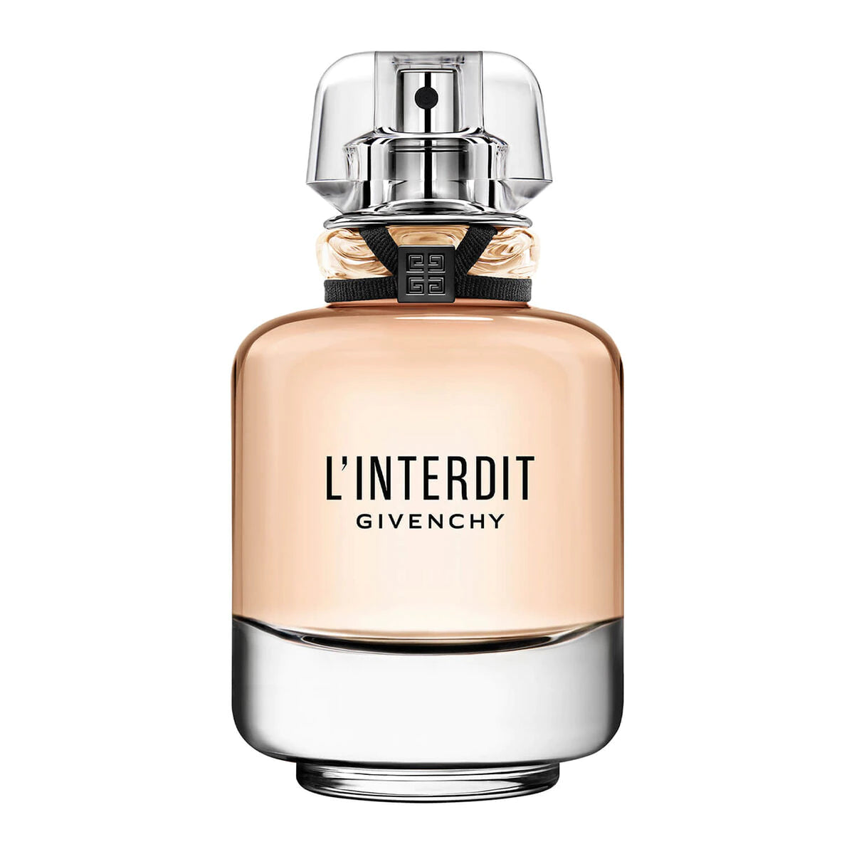 frasco Perfume Feminino Givenchy L'Interdit Eau de Parfum frente fundo branco