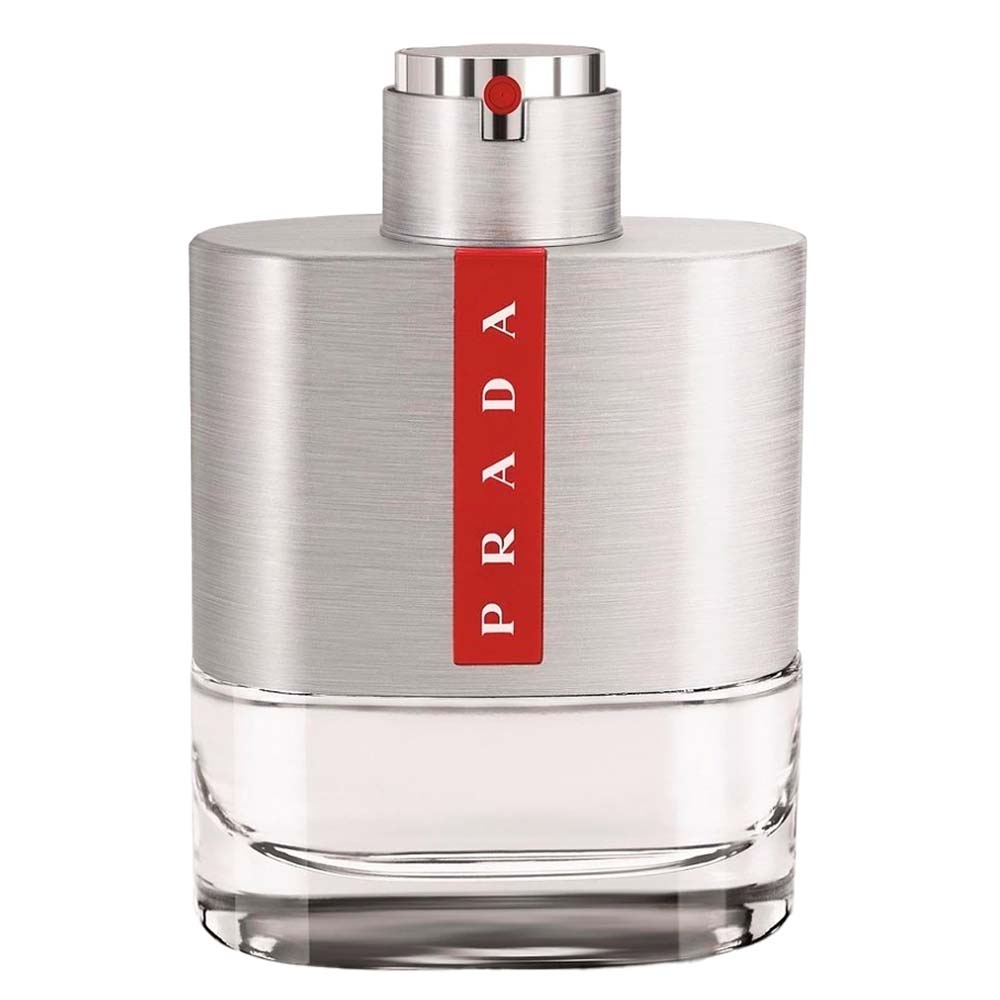 frasco Perfume Masculino Prada Luna Rossa Eau de Toilette frente fundo branco