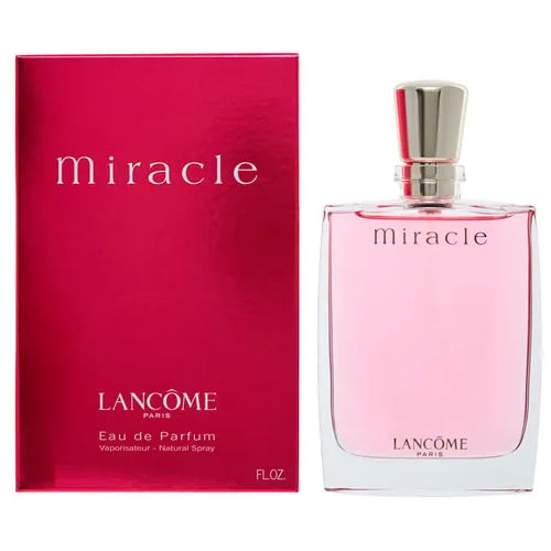 frasco Perfume Feminino Lancome Miracle Eau de Parfum detalhe lateral