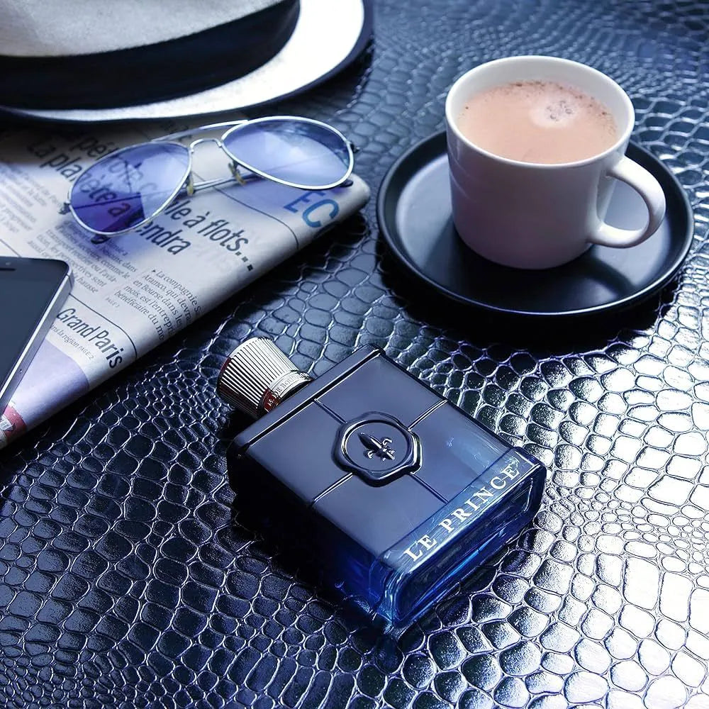 frasco Perfume Masculino Marina de Bourbon Le Prince Intense Eau de Parfum vista superior