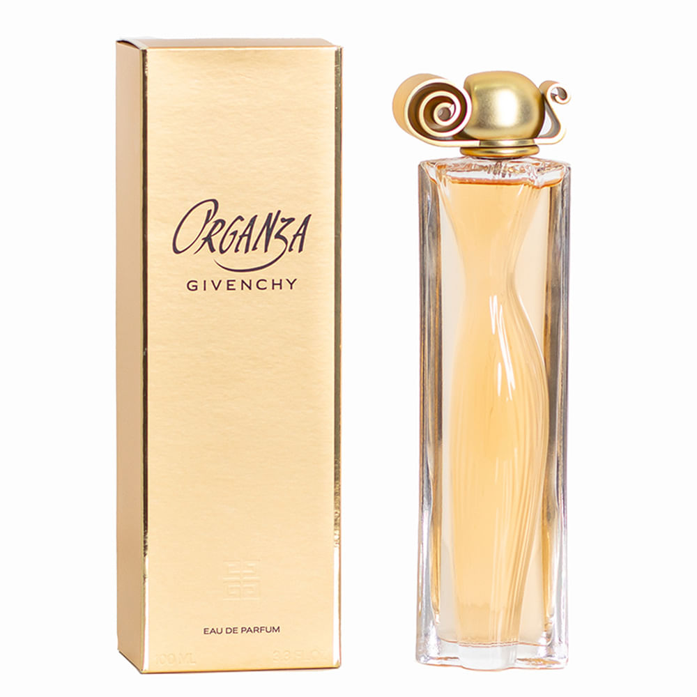 frasco Perfume Feminino Givenchy Organza Eau de Parfum detalhe lateral