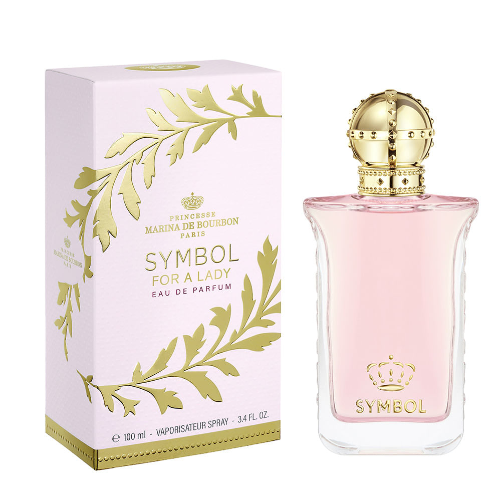 frasco Perfume Feminino Marina de Bourbon Symbol For a Lady Eau de Parfum detalhe lateral