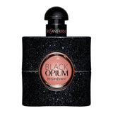 frasco Perfume Feminino Yves Saint Laurent Opium Black Eau de Parfum frente fundo branco