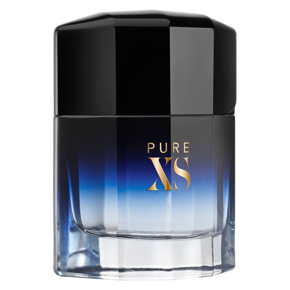 frasco Perfume Masculino Paco Rabanne Xs Pure Eau de Toilette frente fundo branco