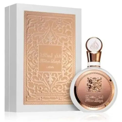 frasco Perfume Feminino Lattafa Fakhar Rose Pride Of Eau de Parfum detalhe lateral