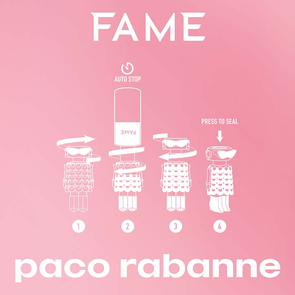 frasco Refil de Perfume Feminino Paco Rabanne Fame Eau de Parfum embalagem caixa original