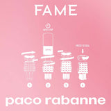 frasco Refil de Perfume Feminino Paco Rabanne Fame Eau de Parfum embalagem caixa original