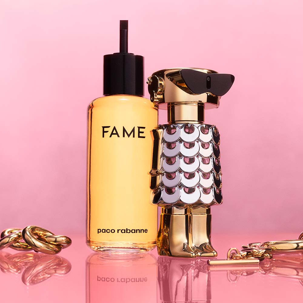 frasco Refil de Perfume Feminino Paco Rabanne Fame Eau de Parfum frasco amplo
