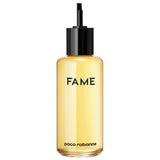 frasco Refil de Perfume Feminino Paco Rabanne Fame Eau de Parfum frente fundo branco