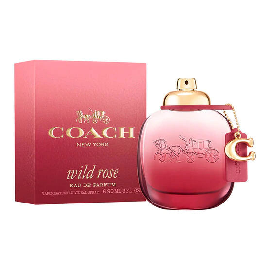 frasco Perfume Feminino Coach Wild Rose For Woman Eau de Parfum detalhe lateral