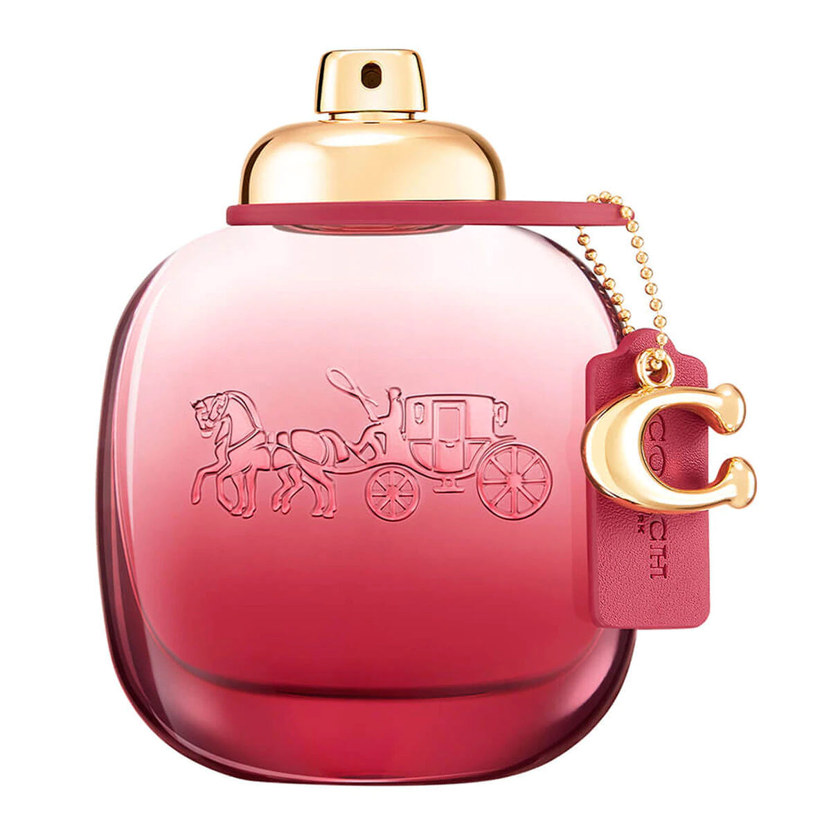 frasco Perfume Feminino Coach Wild Rose For Woman Eau de Parfum frente fundo branco