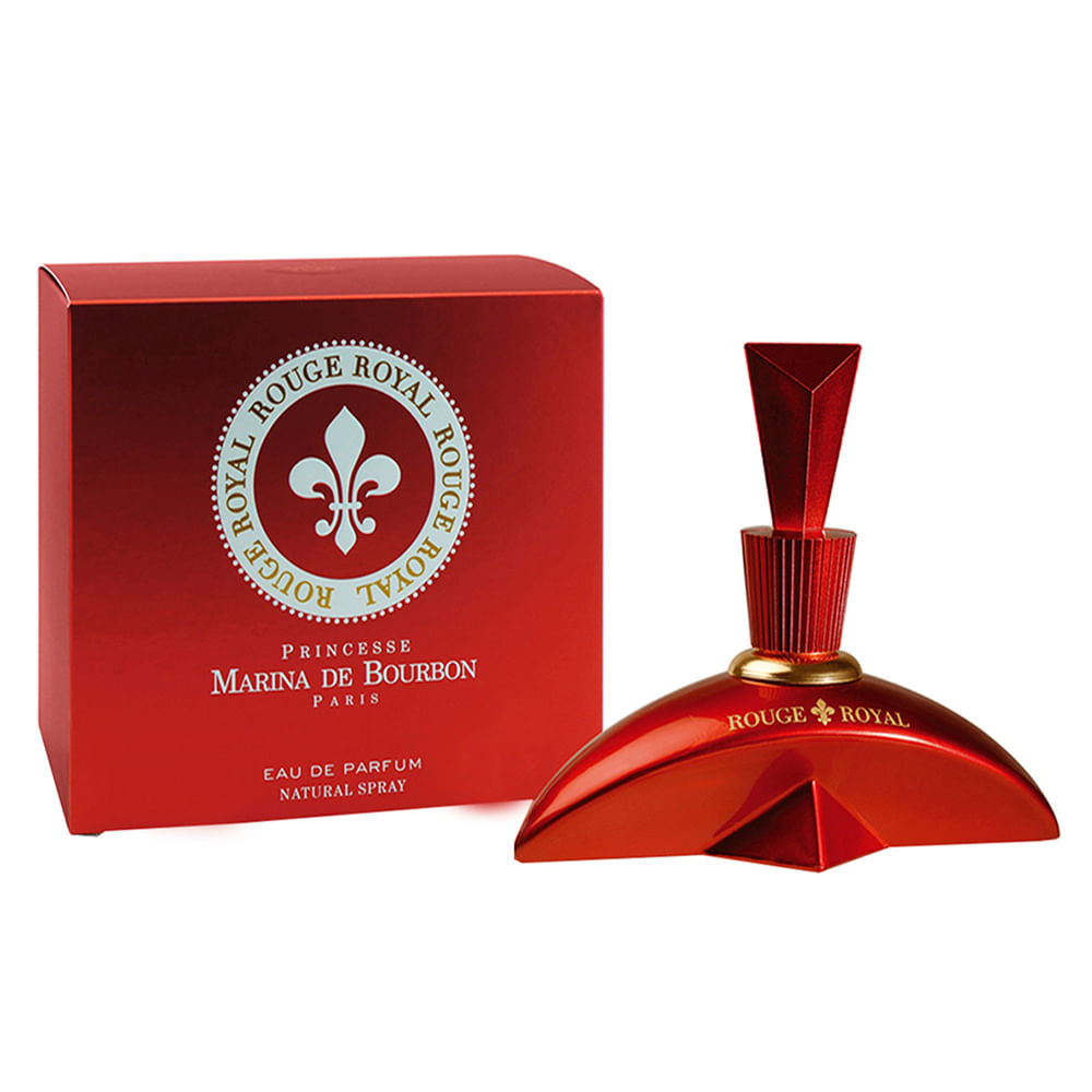 frasco Perfume Feminino Marina de Bourbon Rouge Royal Eau de Parfum detalhe lateral