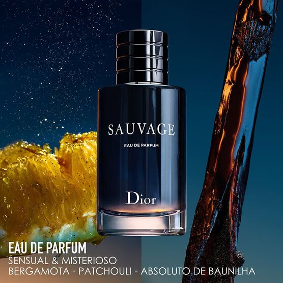 frasco Perfume Masculino Dior Sauvage Eau de Parfum embalagem caixa original