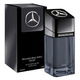 frasco Perfume Masculino Mercedes Benz Select Night Eau de Parfum detalhe lateral
