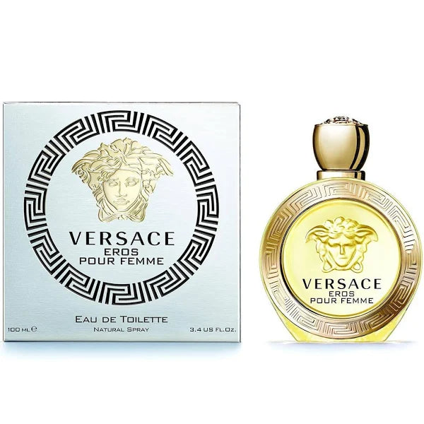 frasco Perfume Feminino Versace Eros Eau de Toilette detalhe lateral