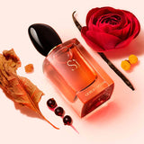 frasco Perfume Feminino Giorgio Armani Sì Intense Eau de Parfum embalagem caixa original