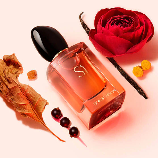 frasco Perfume Feminino Giorgio Armani Sì Intense Eau de Parfum embalagem caixa original