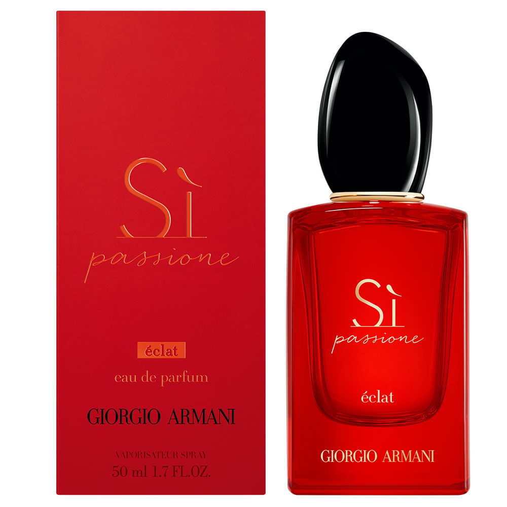 frasco Perfume Feminino Giorgio Armani Si Eclat Eau de Parfum detalhe lateral