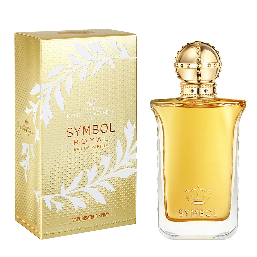 frasco Perfume Feminino Marina de Bourbon Symbol Royal Eau de Parfum detalhe lateral