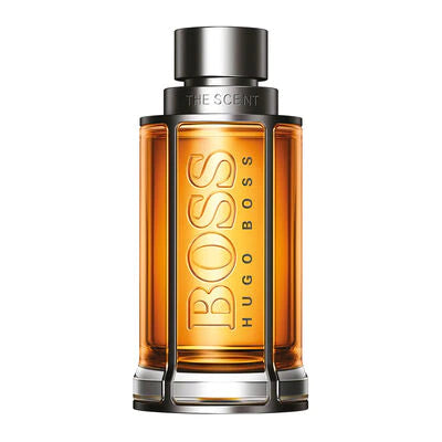 frasco Perfume Masculino Hugo Boss Boss The Scent Eau de Toilette frente fundo branco