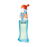 frasco Perfume Feminino Moschino Love Love Eau de Toilette frente fundo branco