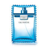 frasco Perfume Masculino Versace Eau Fraiche Eau de Toilette frente fundo branco