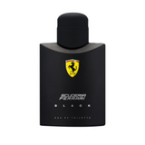 frasco Perfume Masculino Ferrari Black Scuderia Eau de Toilette frente fundo branco