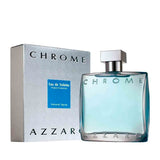 frasco Perfume Masculino Azzaro Chrome Eau de Toilette detalhe lateral