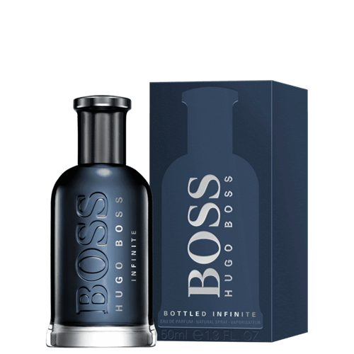 frasco Perfume Masculino Hugo Boss Infinite Eau de Parfum detalhe lateral