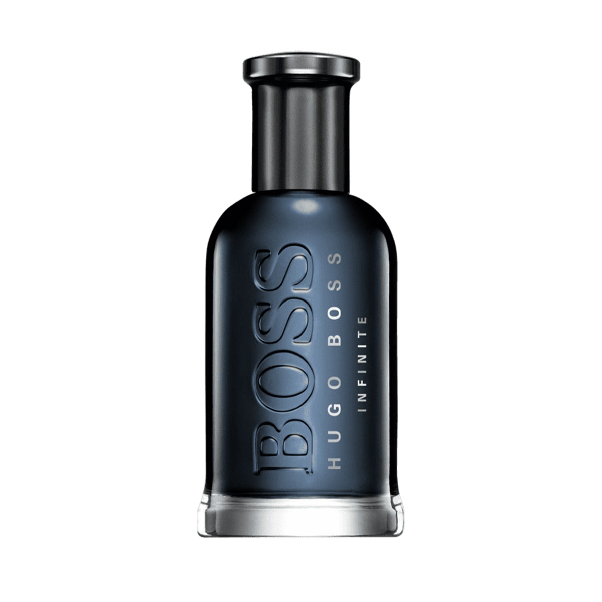 frasco Perfume Masculino Hugo Boss Infinite Eau de Parfum frente fundo branco