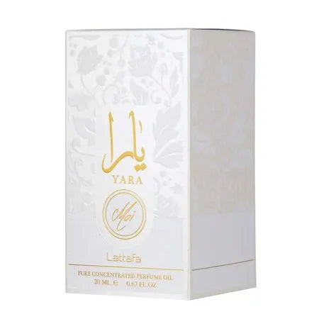 frasco Lattafa Yara Moi Oleo Concentrado 20Ml embalagem caixa original