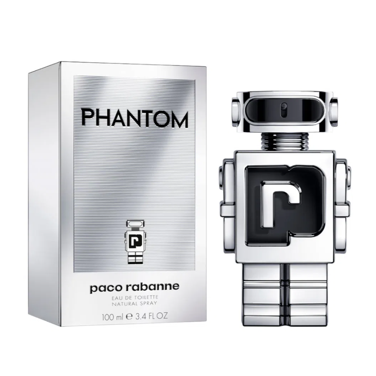 frasco Perfume Masculino Paco Rabanne Phantom Eau de Toilette detalhe lateral
