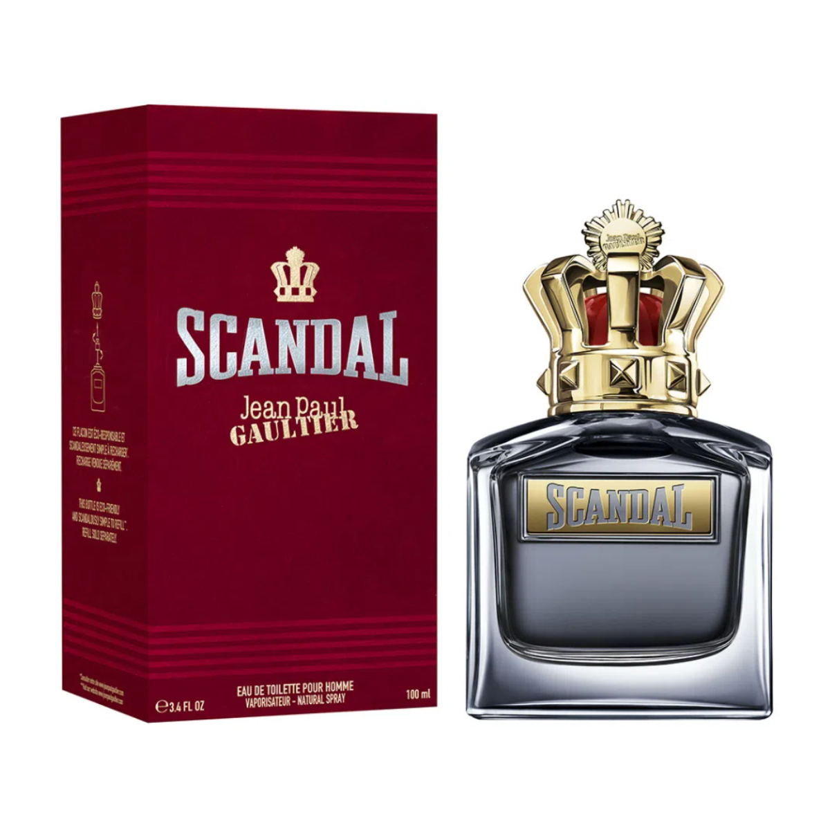 frasco Perfume Masculino Jean Paul Gaultier Scandal Eau de Toilette detalhe lateral