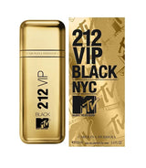 frasco Perfume Masculino Carolina Herrera 212 Vip Black Mtv Eau de Parfum detalhe lateral