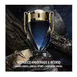 frasco Perfume Masculino Paco Rabanne Invictus Parfum detalhe do frasco