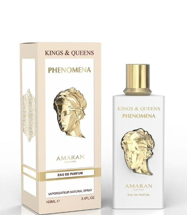 frasco Perfume Feminino Amaran Kings & Queens Phenomena Eau de Parfum detalhe lateral