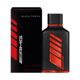 frasco Perfume Masculino Mercedes Benz Amg Black Thrill Eau de Parfum detalhe lateral