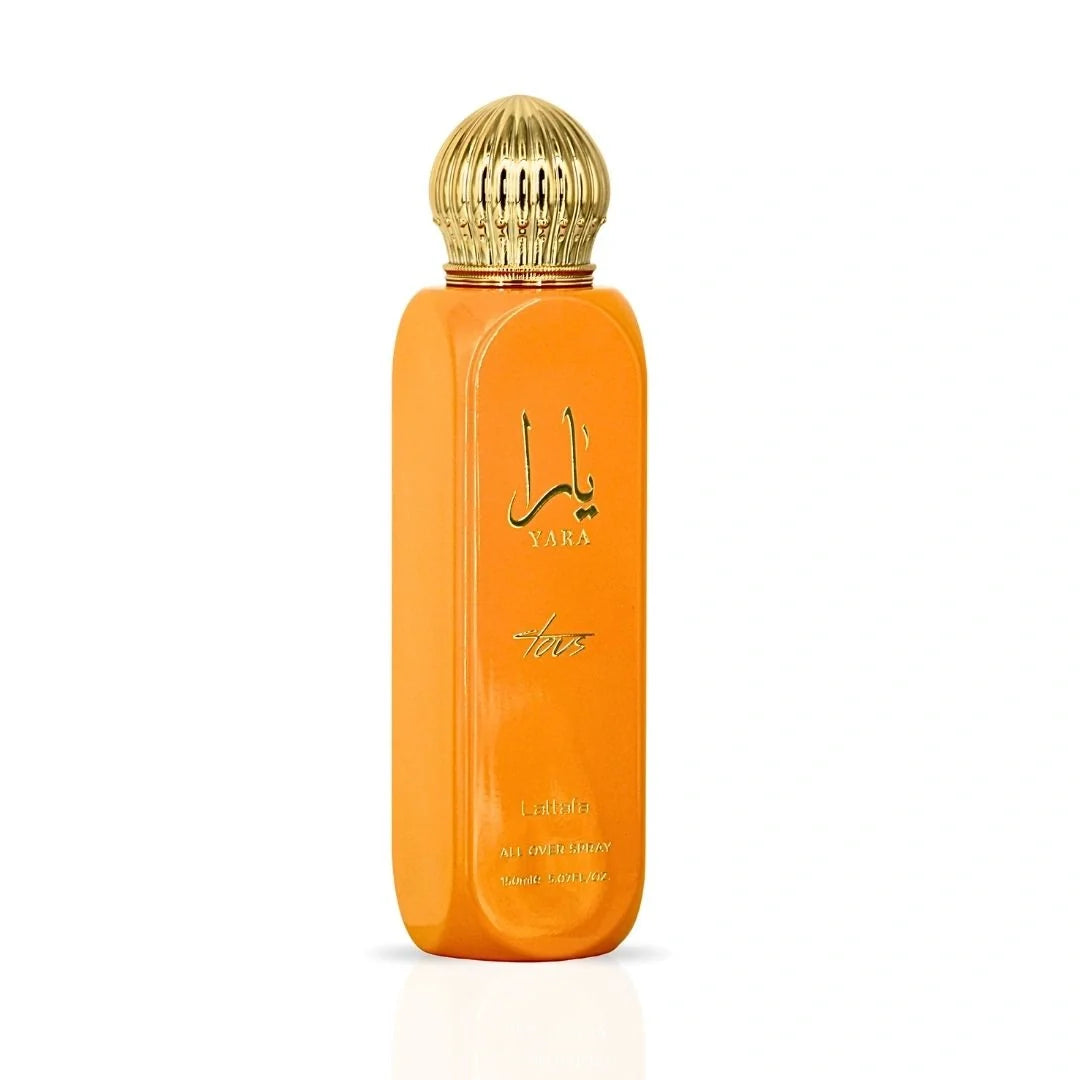 frasco Lattafa Yara Tous All Over Spray 150Ml detalhe lateral