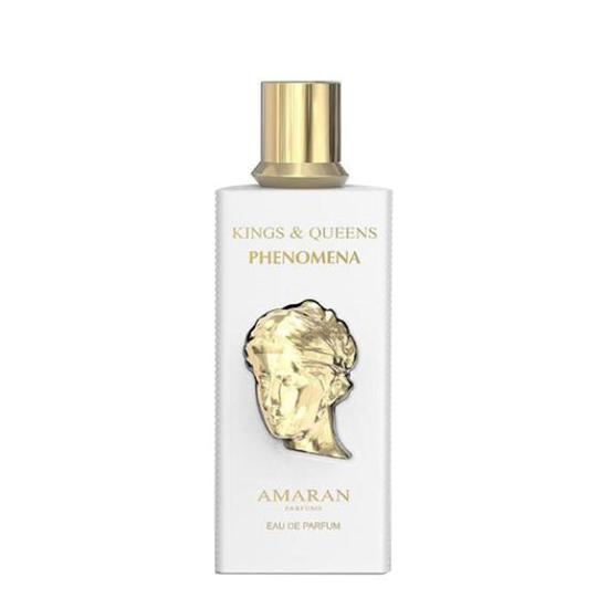 frasco Perfume Feminino Amaran Kings & Queens Phenomena Eau de Parfum frente fundo branco