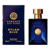 frasco Perfume Masculino Versace Dylan Blue Eau de Toilette detalhe lateral