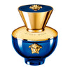frasco Perfume Feminino Versace Dylan Blue Eau de Parfum frente fundo branco