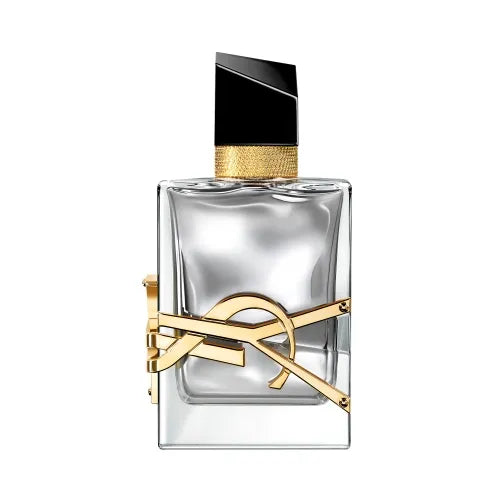 frasco Perfume Feminino Libre L'Absolu Platine Eau de Parfum frente fundo branco