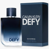 frasco Perfume Masculino Calvin Klein Defy Eau de Parfum detalhe lateral