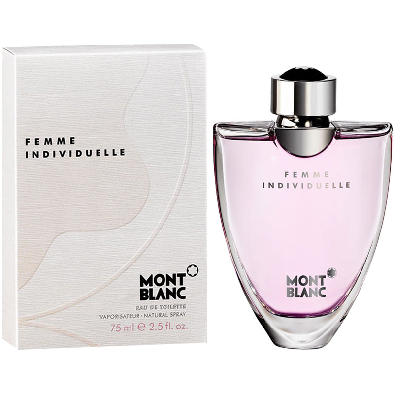 frasco Perfume Feminino Mont Blanc Individuelle Eau de Toilette detalhe lateral
