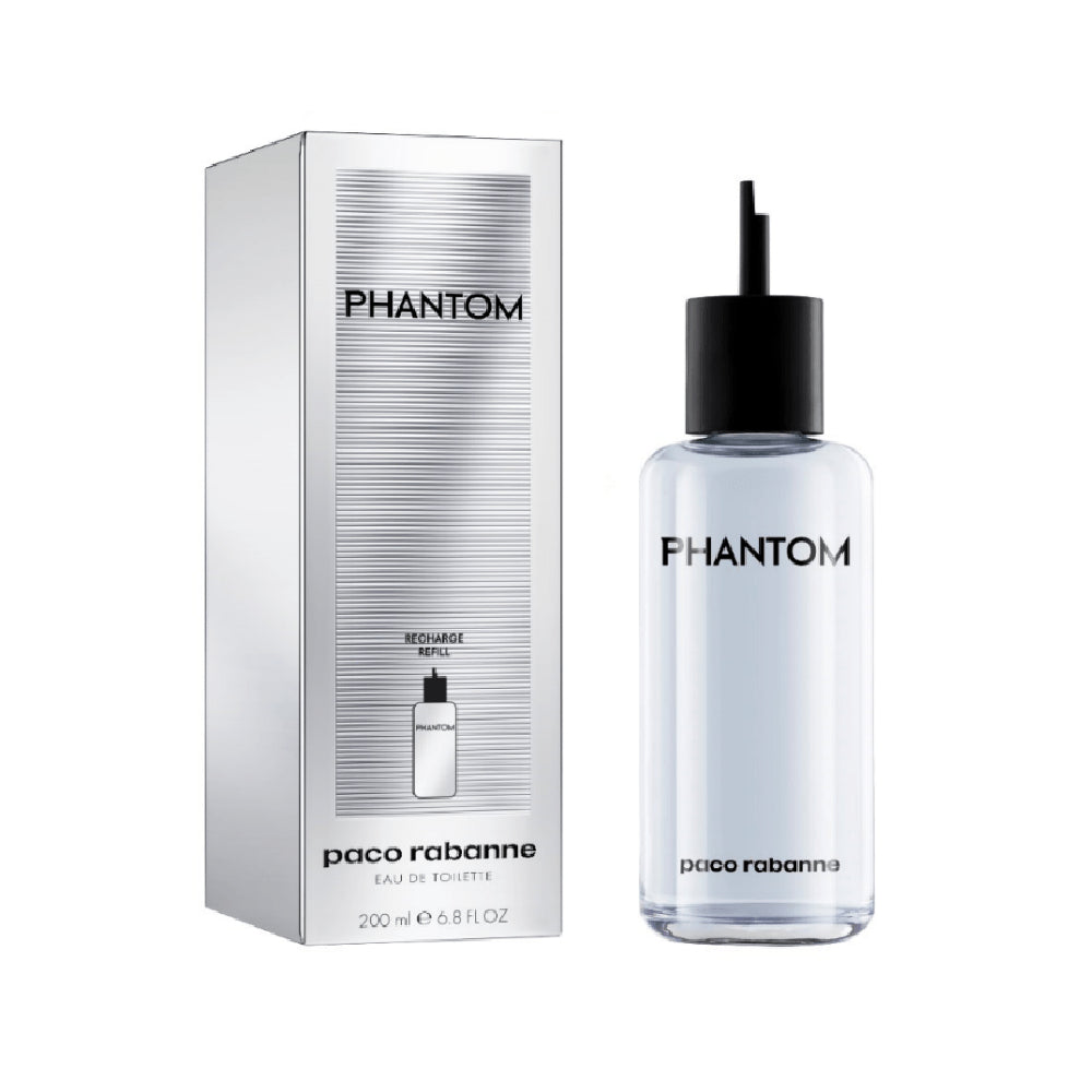 frasco Refil de Perfume Masculino Paco Rabanne Phantom Eau de Toilette detalhe lateral