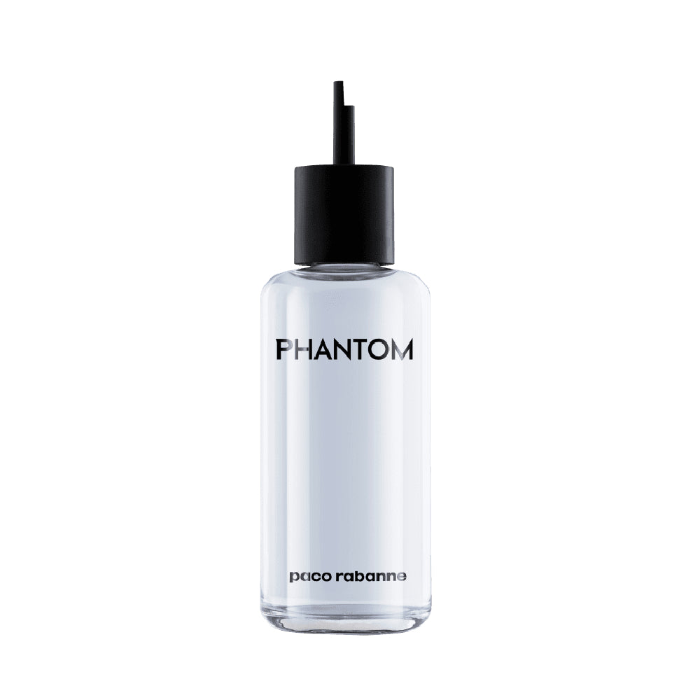 frasco Refil de Perfume Masculino Paco Rabanne Phantom Eau de Toilette frente fundo branco