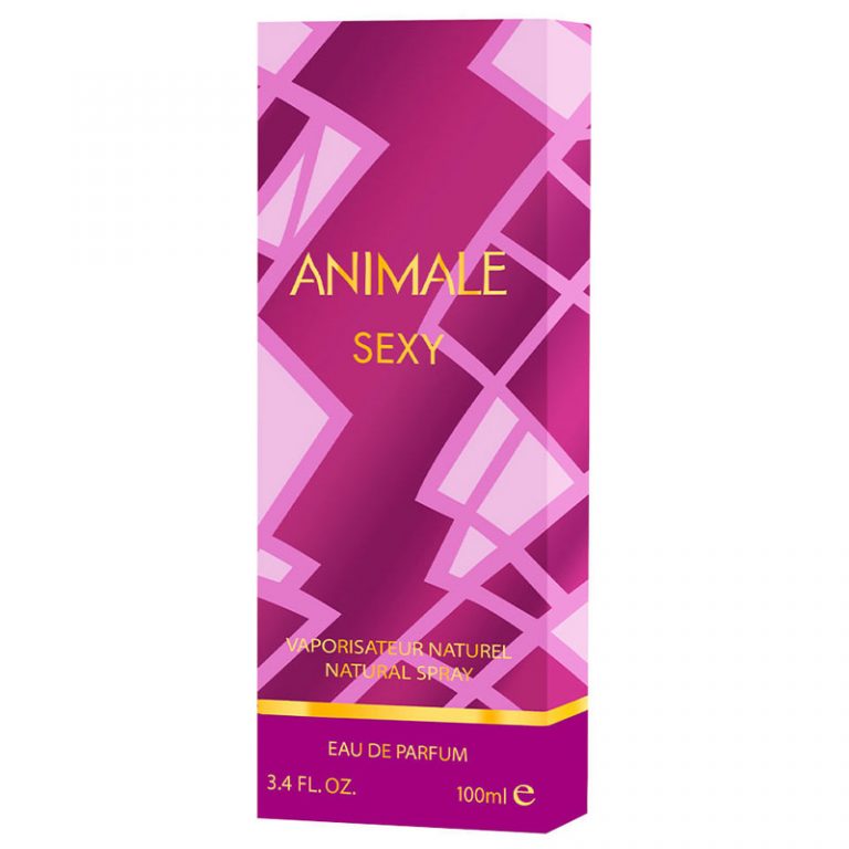 frasco Perfume Feminino Animale Sexy Eau de Parfum detalhe lateral