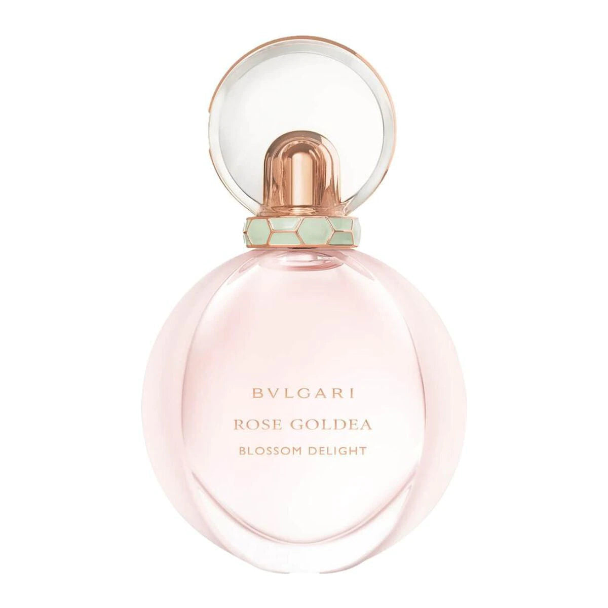 frasco Perfume Feminino Bvlgari Rose Goldea Blossom Delight Eau de Parfum frente fundo branco