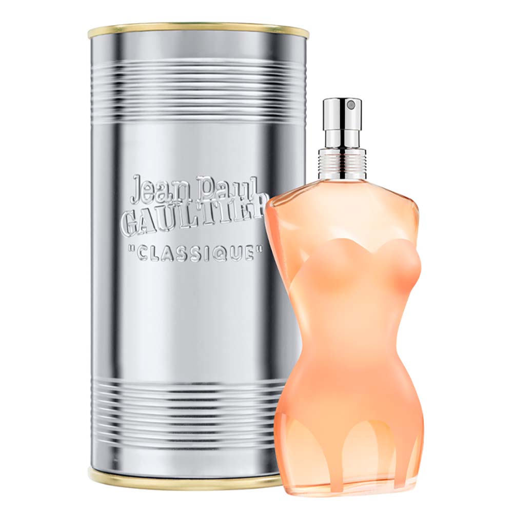 frasco Perfume Feminino Jean Paul Gaultier Classique Eau de Toilette detalhe lateral